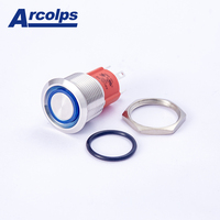   Interrupteur à bouton métallique certifié 19 mm, robuste, avec résistance diélectrique et indice de protection IP66 pour les panneaux électriques de sécurité dans l'industrie