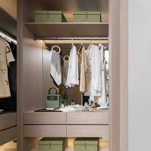Meubles de chambre à coucher en bois sur mesure Armoire à robes avec charnières de porte Armoire à garderobe et armoire pour salle familiale - Product Image 5
