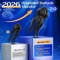 Verbesserter Größerer Männlicher Masturbator mit 10 Kraftvollen Vibrationen für Klitoris- und Brustwarzen-Stimulation, 8-Tentakel Vollumfassendes Erwachsenen-Sexspielzeug