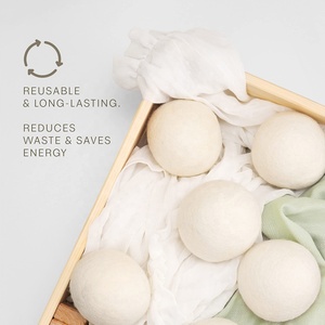 Organic Reusable Eco-Friendly <b>Wool</b> <b>Balls</b> 6 Pack 9cm/8cm/6cm/7cm New Zealand Natural Fabric Softener Reduces Wrinkles <b>Balls</b> - Product Image 3