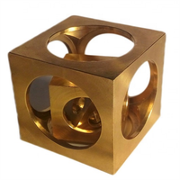 Droitier — gabarit en laiton de fraisage CNC, cube creux carré, avec votre design, 100 pièces
