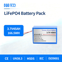 Batterie al Litio 3.7V 45Ah per Elettronica di Consumo, Cuffie Bluetooth, Power Bank e Utensili Elettrici