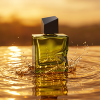 Flacon de parfum carré de luxe vide personnalisé en verre 30 ml avec pompe pulvérisatrice et options de bouchons multiples, fond épais, vente en gros