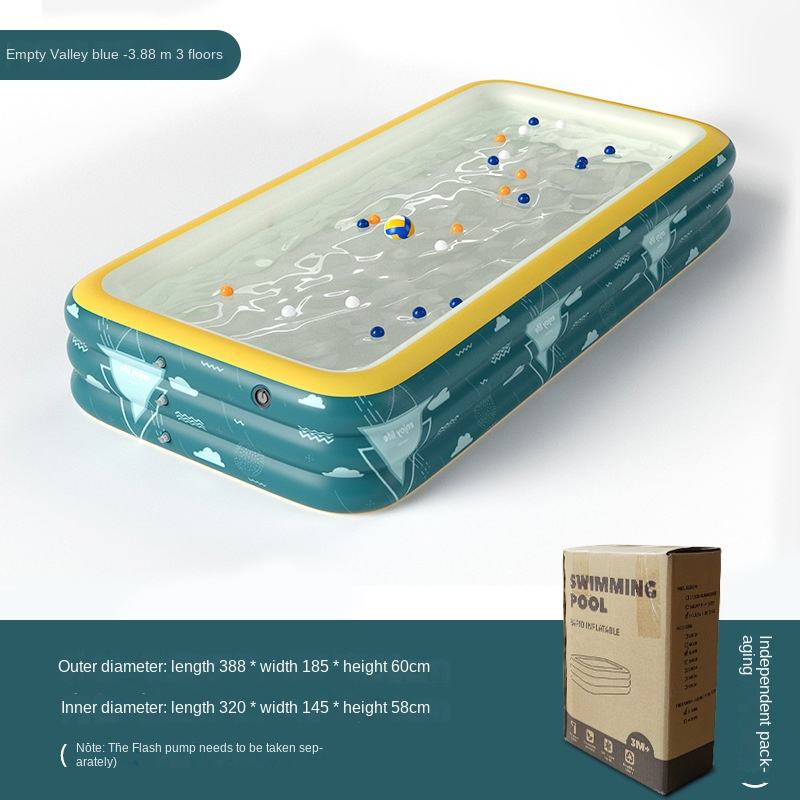 3.88m Three-ring Blue (No Inflatable Pump)