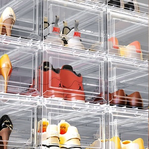 Caja de almacenamiento para zapatos Zapatero Organizador de almacenamiento Caja de zapatos magnética gigante de plástico transparente - Product Image 5