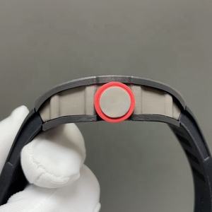 最高品質055機械式腕時計 高級デザイナーカーボンファイバー中空機械式クラシックワイン樽型メンズ腕時計 - Product Image 4