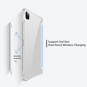 Funda Triple para Tablet <span class=keywords><strong>Samsung</strong></span> Galaxy <span class=keywords><strong>Tab</strong></span> A8 10.5 <span class=keywords><strong>SM</strong></span> <span class=keywords><strong>X200</strong></span> X205 con Cuero PU y Cubierta Trasera Transparente de TPU Suave - Product Image 6