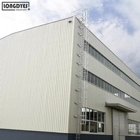 Dispositif antichute personnel standard EN Échelle de fixation verticale avec cage de sécurité pour bâtiments et tours à structure élevée
