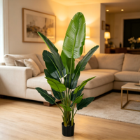 JOLAMIRA Plante Artificielle Banane du Voyageur, Grande, de Luxe Léger, Style Nordique, en PE+Fer, Écologique et Durable, pour Intérieur Salon