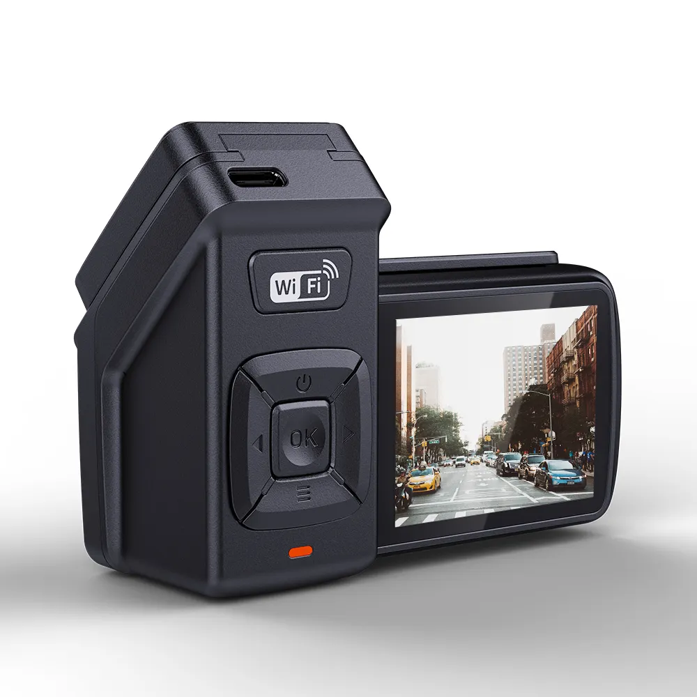 K06เครื่องบันทึกวิดีโอ Mini WIFI 2K 1080P แอปควบคุมกล้องแผงหน้าปัดรถยนต์ DVR แบบ WiFi กล้องติดรถยนต์กล่องดำ