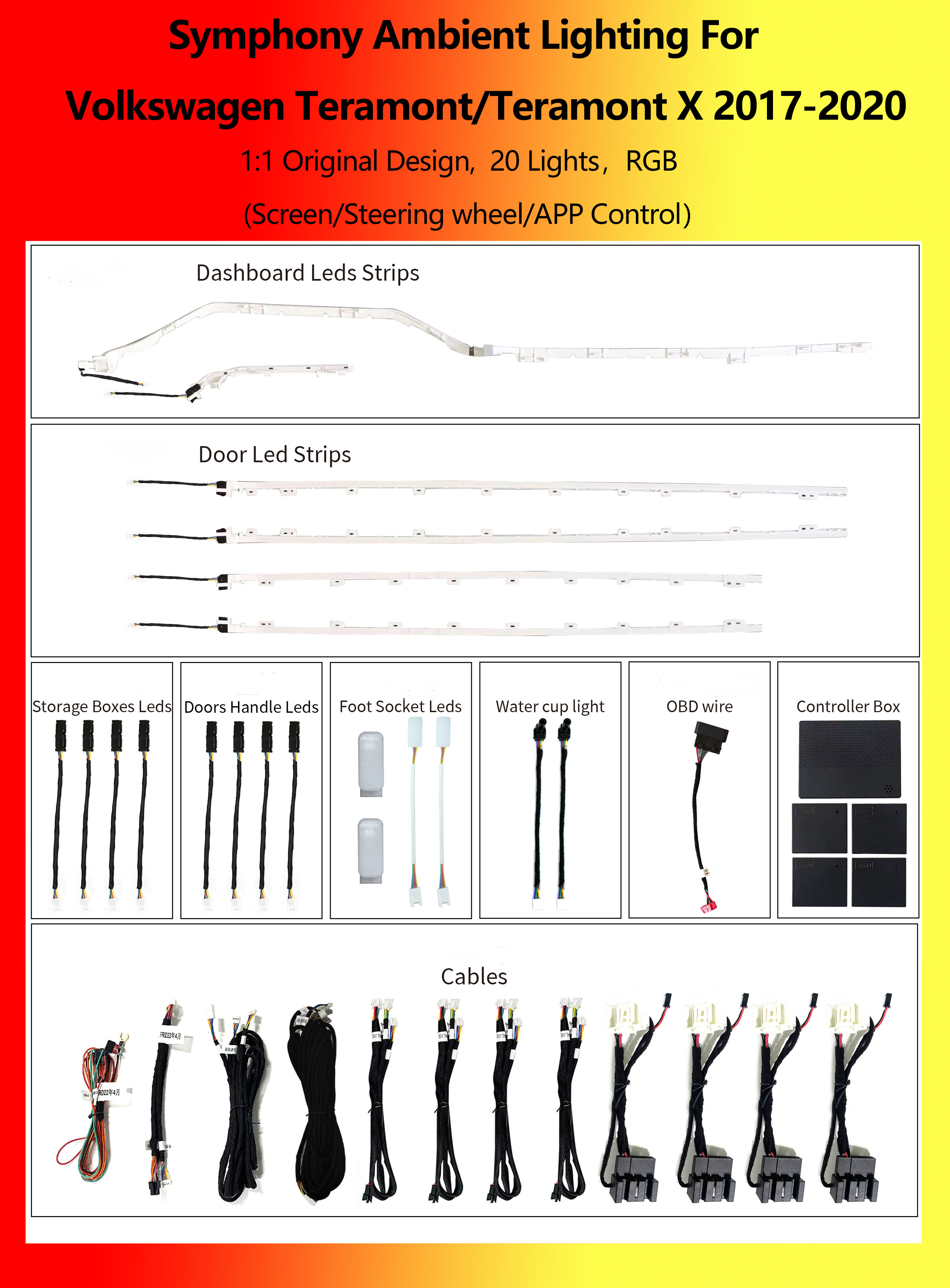 Volkswagen Teramont/Teramont X RGB 20 lumières