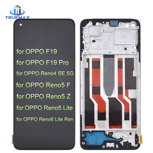 หน้าจอแสดงผล TFT OLED LCD พร้อมกรอบ สำหรับ <span class=keywords><strong>OPPO</strong></span> Reno 4 SE 5G 5F 5Z 5 6 6Z <span class=keywords><strong>7Z</strong></span> 8 Lite F19 Pro Realme 8 8 7 Pro X7 V15 Q2 - Product Image 1