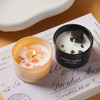 Kristallstein Duftkerze Sojawachs Natürliche Aromatherapie Glasgefäß Wohndekor Geschenk Großhandel Individuelles Logo Dropshipping Rauchfrei