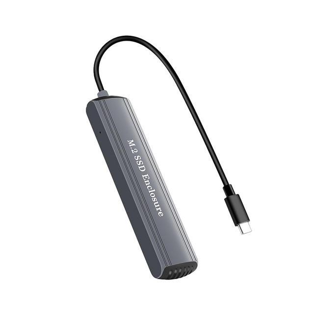 Portable External Hard Drive Enclosure High Speed 2TB M.2 NVME/SATA Dual Protocol SSD Enclosure Case
