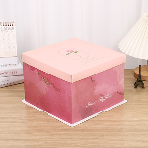 Boîte à gâteau en papier au fini mat biodégradable écologique Stratification brillante personnalisée Avantage UV pour le cadeau alimentaire de boulangerie industrielle - Product Image 4