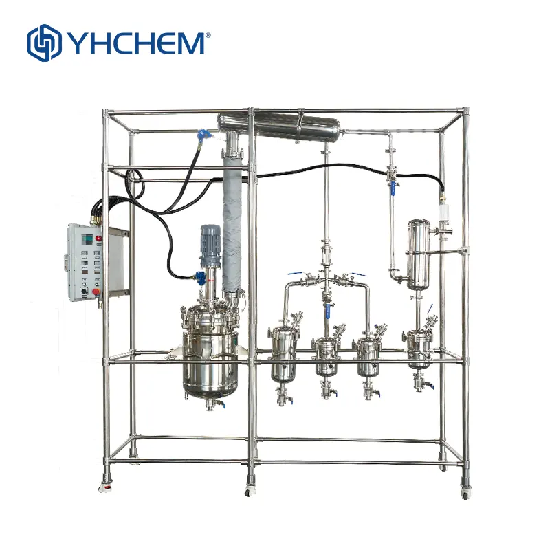 Equipamento de destilação de coluna de destilação de aço inoxidável para óleo essencial de fração de vácuo