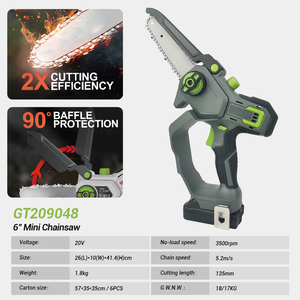 <span class=keywords><strong>Mini</strong></span> tronçonneuse à batterie Vertak pour le travail du bois, tronçonneuse électrique 20V avec verrou de sécurité pour le marketing - Product Image 4