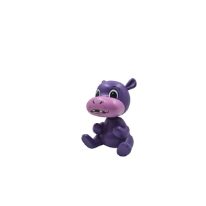 El hipopótamo bobblehead es un animal lindo y divertido, perfecto para el tablero de tu coche, la oficina o la decoración del hogar. - Product Image 2