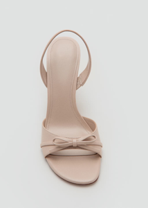 Élégantes sandales à talons hauts beiges avec nœud pour femme, à bride arrière, <span class=keywords><strong>bout</strong></span> <span class=keywords><strong>ouvert</strong></span>, talon aiguille, pour soirée d'été 2026 - Product Image 3