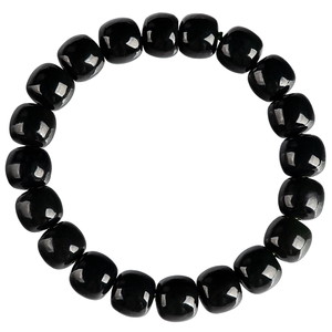 Natural <b>Stone</b> Black Onyx Round Beaded Casual/Sporty Style Children's Gift <b>Bracelet</b> Bangles - Product Image 4