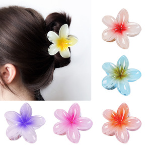 BLISSLIFE Pinza <span class=keywords><strong>de</strong></span> Pelo con Flor <span class=keywords><strong>de</strong></span> 8cm, Nuevo Estilo, Color Degradado <span class=keywords><strong>Caramelo</strong></span>, Pinzas <span class=keywords><strong>de</strong></span> Pelo Frangipani para Mujer - Product Image 2