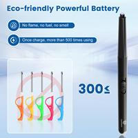Briquet électronique à double arc plasma coupe-vent avec affichage LED de la puissance, allumeur portable rechargeable pour barbecue et camping
