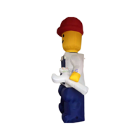 Figurines personnalisées 2M/3M/4M, blocs de jeu gonflables, modèle de cowboy Lego, modèle de personnage Lego pour la décoration, promotion de la boutique de blocs