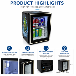 Mini-réfrigérateur commercial à porte vitrée pour boissons, compresseur, refroidisseur à zéro degré - Product Image 4