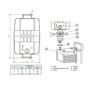 Filtre à brouillard d'huile Edwards EMF10 A462 26 000 pour pompes à vide RV3 RV5 RV8, ports KF25 - Product Image 5