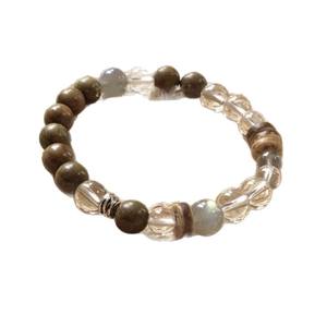 Bracelet en pierre naturelle <span class=keywords><strong>de</strong></span> style néo-chinois original, <span class=keywords><strong>bois</strong></span> <span class=keywords><strong>de</strong></span> santal vert, cristal blanc, pierre <span class=keywords><strong>de</strong></span> lune grise, pierre précieuse bouddhiste - Product Image 5