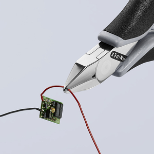 Ciseaux diagonaux électroniques Knipex ESD en acier inoxydable à bord lisse, qualité industrielle, pour électriciens - Product Image 1