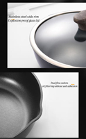 Wok élégant en aluminium noir moulé sous pression, antiadhésif, compatible avec les cuisinières à induction et à gaz