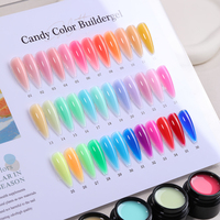 Gel Constructeur Couleur Bonbon Sans Chaleur Auto-Nivelant Haute Dureté Sans TPO Gel d'Extension d'Ongles Longue Durée Sans HEMA
