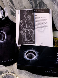 Cartas del <span class=keywords><strong>Tarot</strong></span> de la Llegada, Juego de 78 Cartas del <span class=keywords><strong>Tarot</strong></span> de Papel con Núcleo Negro, Cartas de Estrella Blanca de Carlo - Product Image 1