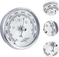 Baromètre 70mm/2,7 pouces pour prévisions météorologiques, jauge de pression d'air de haute précision, station météo portable pour intérieur, extérieur, marine