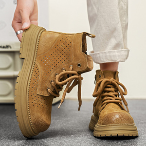 Botas <span class=keywords><strong>Martin</strong></span> Transpirables de Verano para Hombre, Versátiles, con Suela Gruesa, Aumentan la Altura, Botas de Trabajo, Zapatos para Exteriores, Zapatos Personalizados - Product Image 2