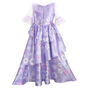 Vestido de princesa Isabella, vestido de baile floral morado, disfraz para niños y adultos, vestido de actuación de cosplay para mujer - Product Image 4