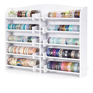 Washi Tape Organizer Wooden <b>Shelf</b> Multi Layer <b>Wall</b> <b>Mounted</b> Storage Rack For Office Desk Craft Supplies - Product Image 1