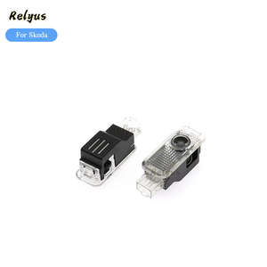 Luz LED para Puerta de Coche Skoda Fabia <span class=keywords><strong>Octavia</strong></span> Roomster Superb, Lámpara de Señalización de Cortesía, Proyector de Logotipo de Bienvenida, Otros Accesorios de Iluminación para Coche - Product Image 1