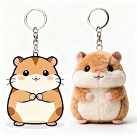 Niedlicher Hamster Mini Plüsch-Schlüsselanhänger - Umweltfreundlich Langlebig Cartoon-Design Mehrfarbig Stressabbau Dekoration