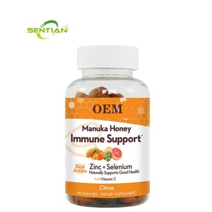 Zwarte Zaad Honing Gummies Zink Selenium Vitamine C Immuunondersteuning Honing Geit Wiet Gummies Manuka Honing Gummies