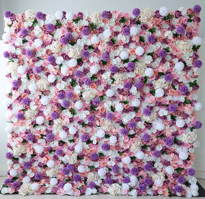 ฉากหลังดอกไม้สีม่วงลาเวนเดอร์ SZ ขนาด 8x8 ฟุต แบบ 3 มิติ 5 มิติ ผ้าม้วนลายดอกกุหลาบผ้าไหมเทียมสีม่วงไลแลค สำหรับตกแต่งงานแต่งงานและร้านเสริมสวย - Product Image 5