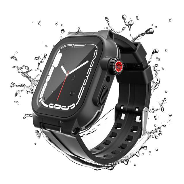 Shellbox Manufacturer Wholesale Ip68 Rating Watch case Waterproof for apple Watch Series 7 45mm with Built-in Screen Protector