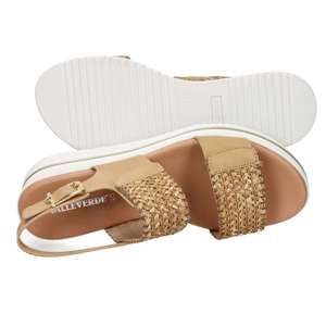 Valleverde Sandales compensées pour femme, camel, talon de 4,5 cm, plateforme, chaussures d'été - Product Image 6