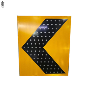 Señal de Tráfico con Flecha de Zebra Intermitente LED Amarilla, Alimentada por Energía Solar - Product Image 1
