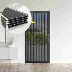 Veranda için Dış Mekan Akordiyon Mutfak Katlanır Kapı Alüminyum Cam Katlanır Kapılar - Product Image 4