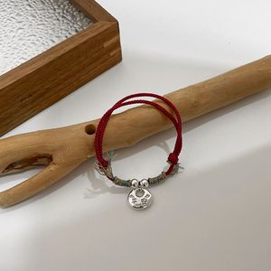 Bracelet porte-bonheur Yinruitai S925 en argent sterling, cordon rouge, bracelet tressé DIY pour femme, charme du signe du zodiaque - Product Image 4