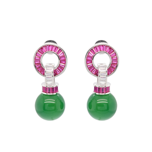 Pendientes Colgantes Delicados y Modernos, Plata de Ley 925 con Circonita Cúbica, Microincrustaciones, Joyería de Lujo, LAVINA, Unisex, Regalo - Product Image 1