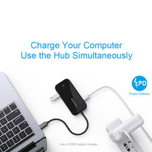 Premium 6 en 1 usb 3,1 SD/TF lector de tarjeta y puerto de entrega <span class=keywords><strong>multipuerto</strong></span> de usb c adaptador de <span class=keywords><strong>hub</strong></span> - Product Image 4