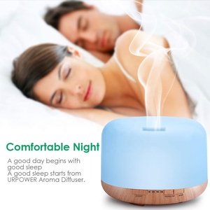 500ml siêu âm hương liệu khuếch tán hạt gỗ <span class=keywords><strong>5</strong></span> trong 1 thơm tạo độ ẩm Vaporizer điện cho hộ gia đình sử dụng tinh dầu - Product Image 3